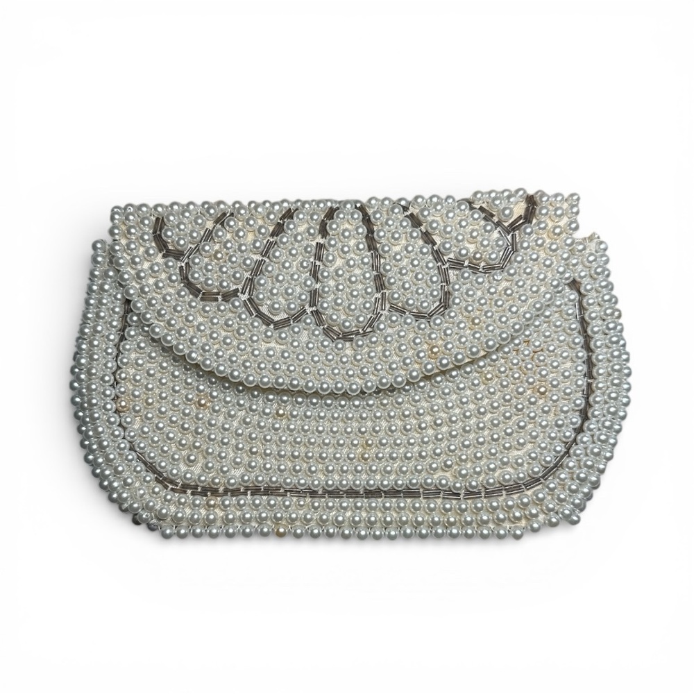 Vintage 1930-40’s Pearl-Embellished Clutch Made in Japan